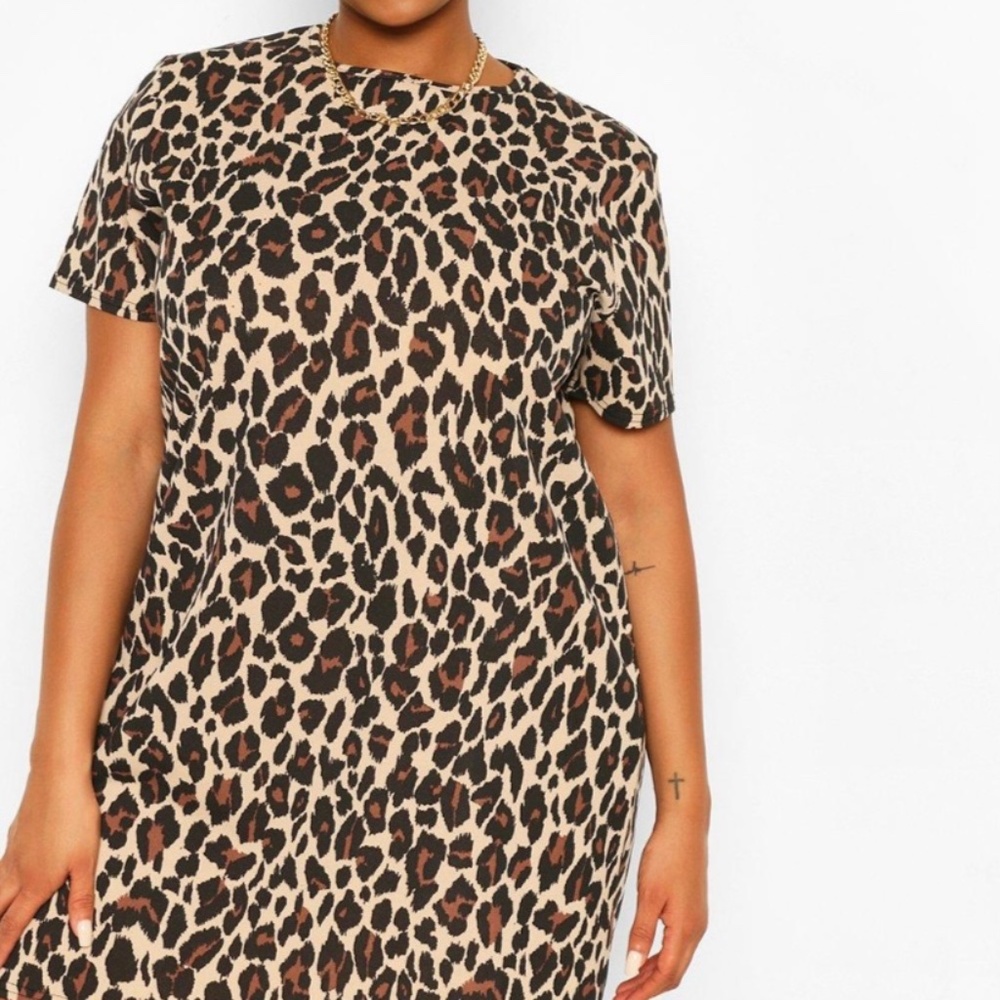 Leopard Print T-Shirt Dress